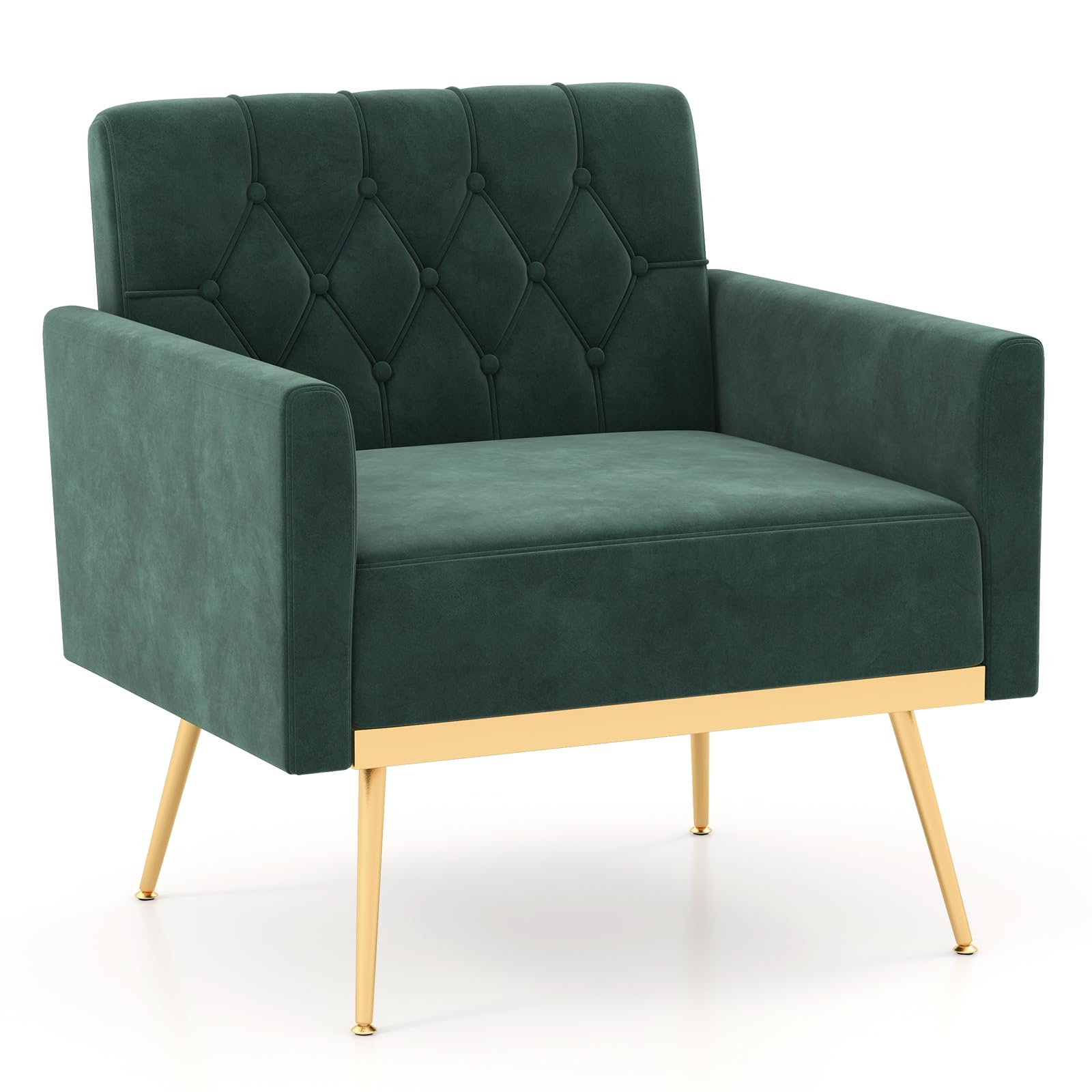 Amazon.com: Giantex Modern Velvet Accent Chair - Mid-Century